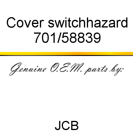 Cover, switch,hazard 701/58839