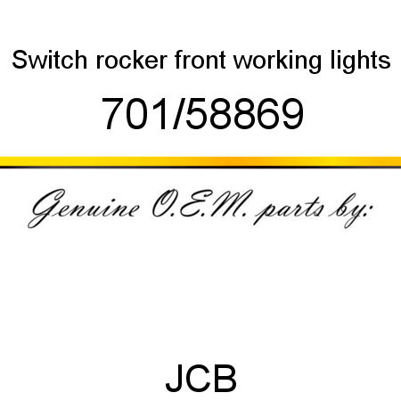 Switch, rocker, front working lights 701/58869