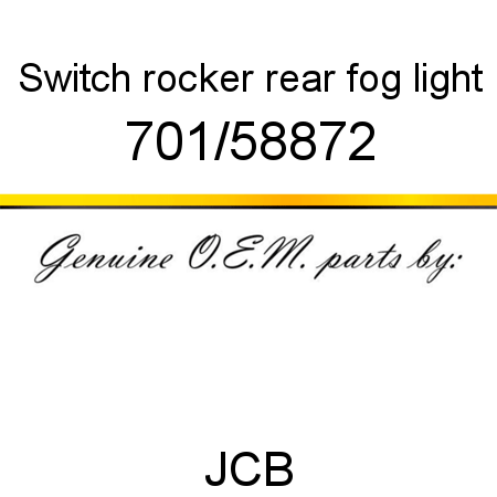 Switch, rocker, rear fog light 701/58872