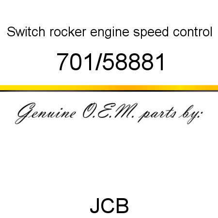 Switch, rocker, engine speed control 701/58881