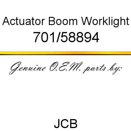 Actuator, Boom Worklight 701/58894