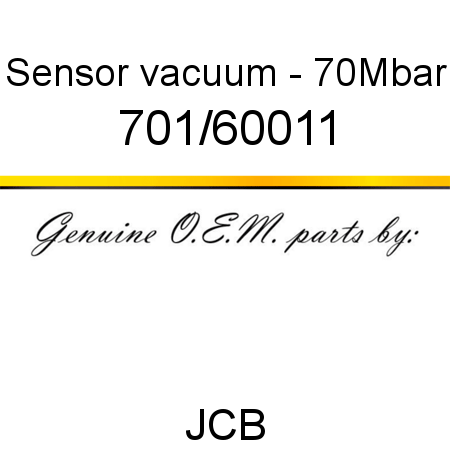 Sensor, vacuum - 70Mbar 701/60011