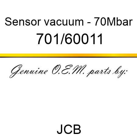 Sensor, vacuum - 70Mbar 701/60011