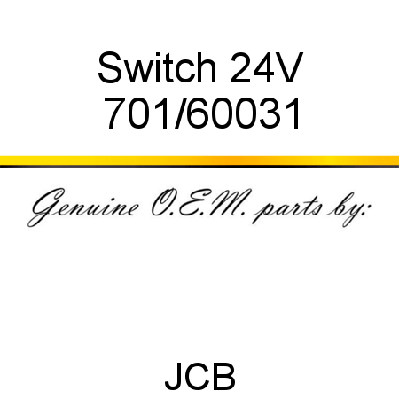 Switch, 24V 701/60031