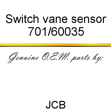 Switch, vane sensor 701/60035