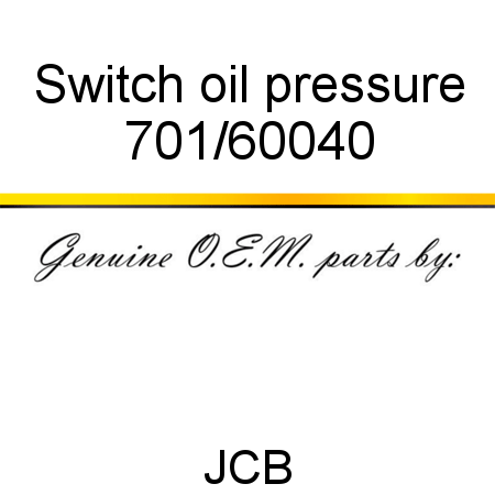 Switch, oil pressure 701/60040