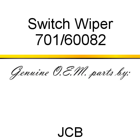 Switch, Wiper 701/60082