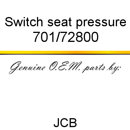 Switch, seat pressure 701/72800