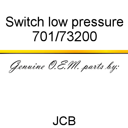 Switch, low pressure 701/73200