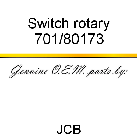 Switch, rotary 701/80173