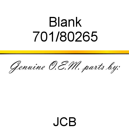 Blank 701/80265