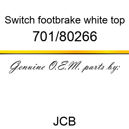 Switch, footbrake, white top 701/80266