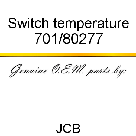 Switch, temperature 701/80277