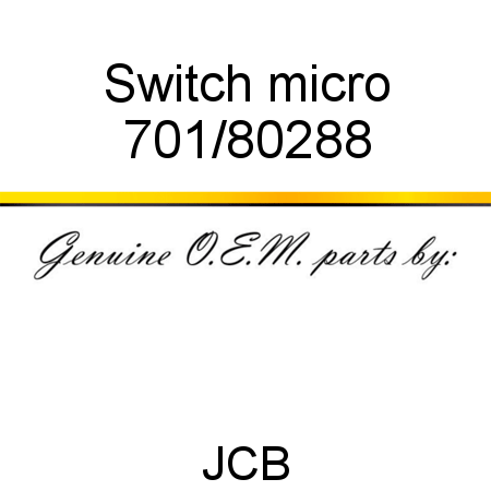 Switch, micro 701/80288