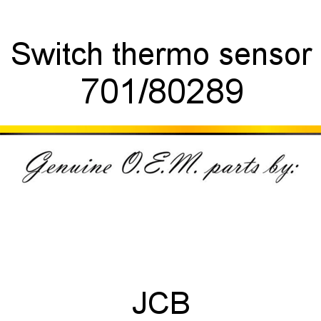 Switch, thermo sensor 701/80289