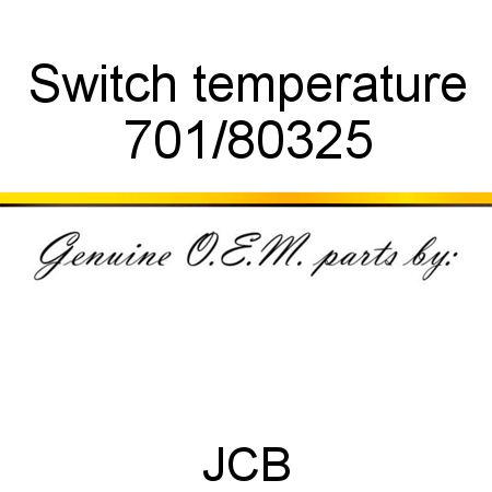 Switch, temperature 701/80325