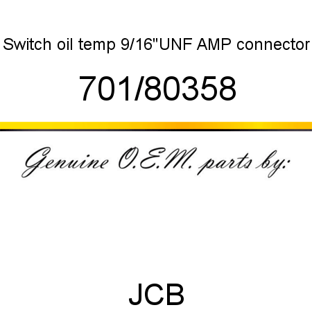 Switch, oil temp 9/16