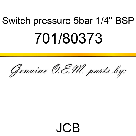 Switch, pressure, 5bar 1/4