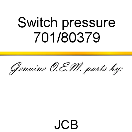 Switch, pressure 701/80379