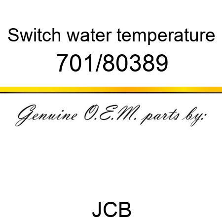 Switch, water temperature 701/80389