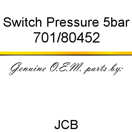 Switch, Pressure 5bar 701/80452