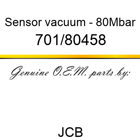 Sensor, vacuum - 80Mbar 701/80458