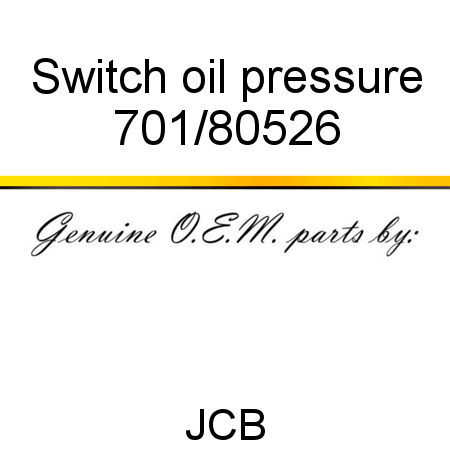 Switch, oil pressure 701/80526