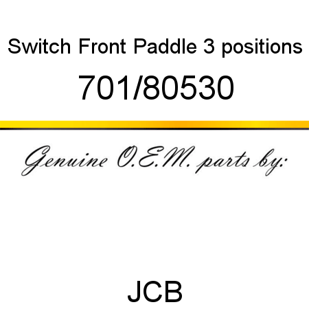 Switch, Front Paddle, 3 positions 701/80530
