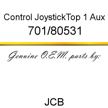 Control, Joystick,Top 1 Aux 701/80531