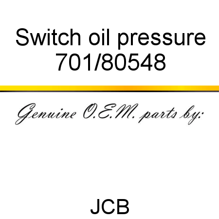 Switch oil pressure 701/80548