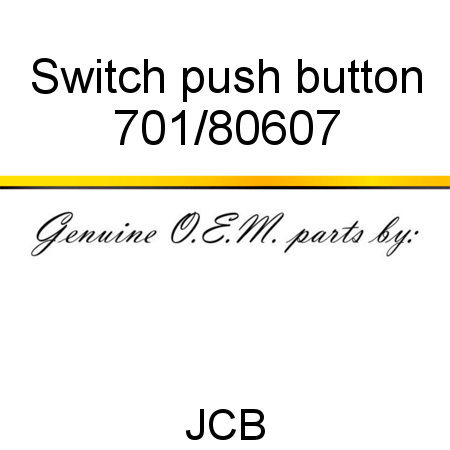 Switch, push button 701/80607