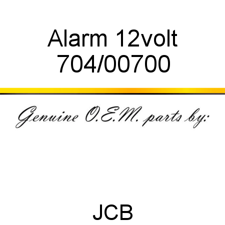 Alarm, 12volt 704/00700