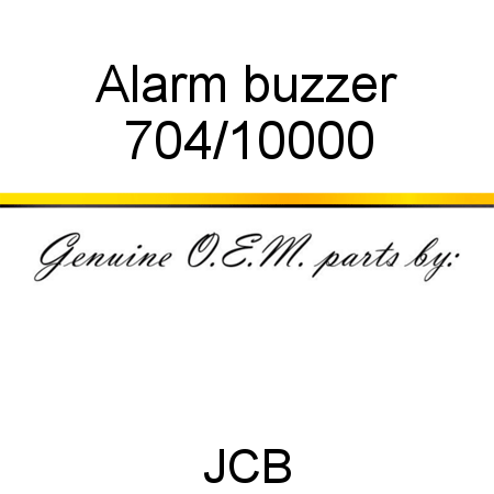 Alarm, buzzer 704/10000