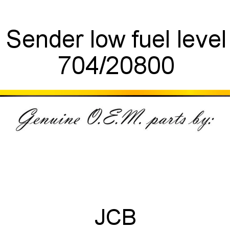Sender, low fuel level 704/20800