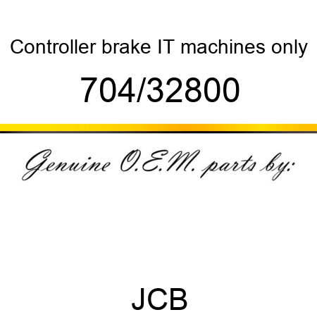 Controller, brake, IT machines only 704/32800