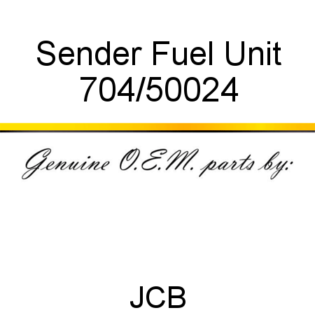 Sender, Fuel Unit 704/50024