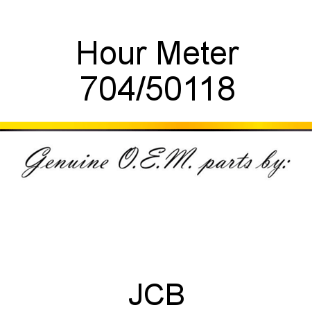 Hour Meter 704/50118