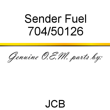 Sender, Fuel 704/50126