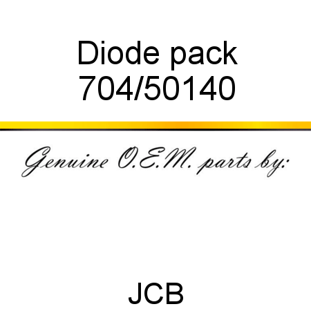 Diode, pack 704/50140