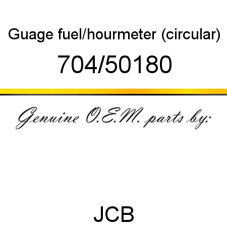 Guage, fuel/hourmeter, (circular) 704/50180