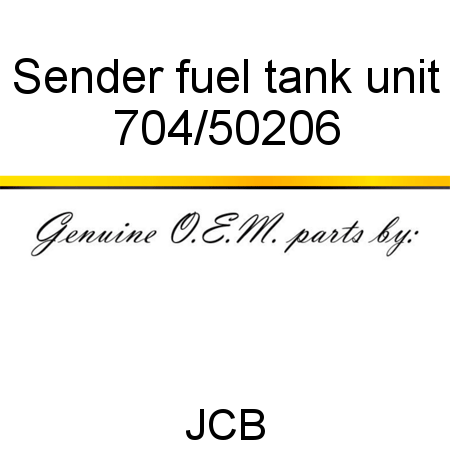 Sender, fuel tank unit 704/50206