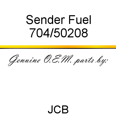 Sender, Fuel 704/50208