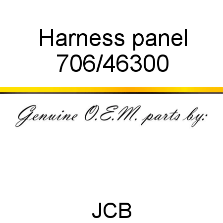 Harness, panel 706/46300