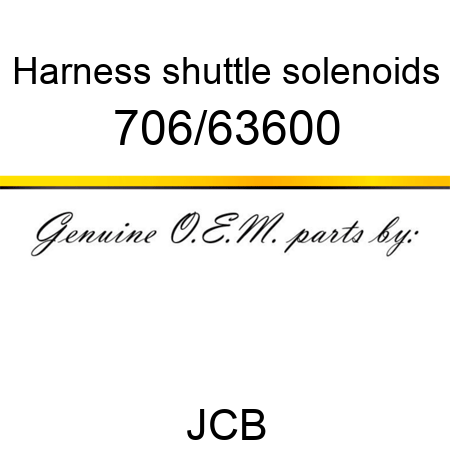 Harness, shuttle solenoids 706/63600
