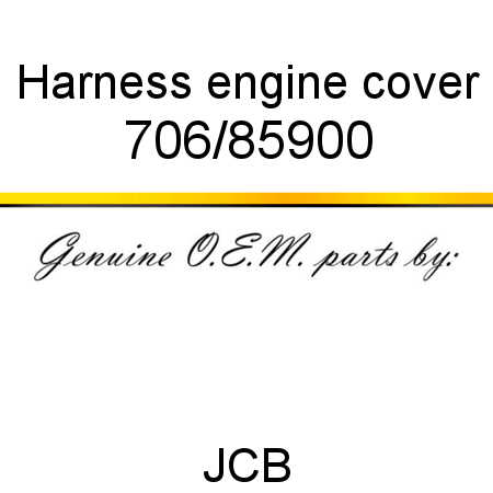 Harness, engine cover 706/85900