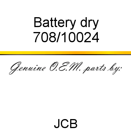 Battery, dry 708/10024