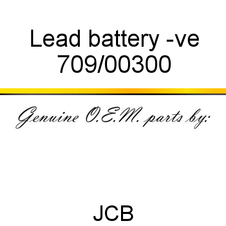 Lead, battery, -ve 709/00300