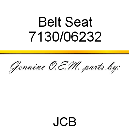 Belt, Seat 7130/06232