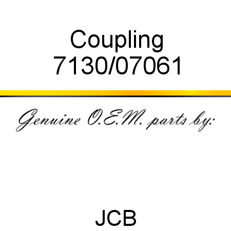 Coupling 7130/07061