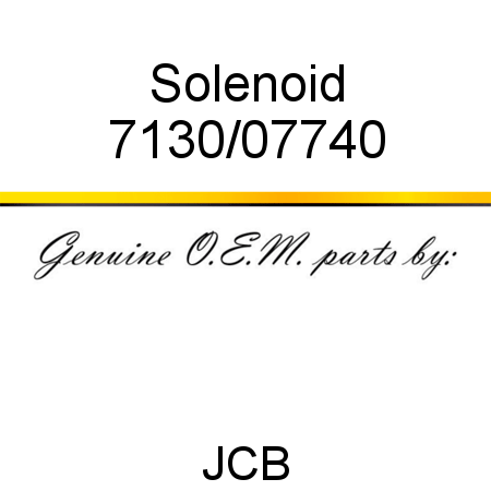 Solenoid 7130/07740